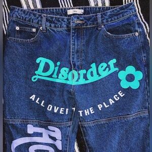 Adika Blue Fashion Graphic Jeans